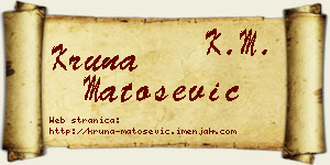 Kruna Matošević vizit kartica